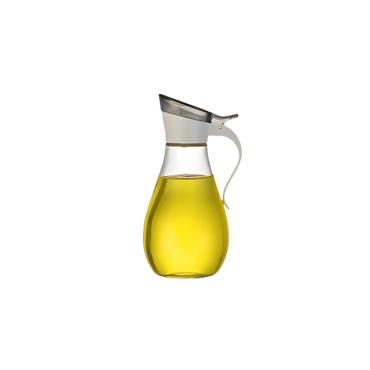 Glass Olive Oil Dispenser Bottle 380ml with Plastic Pouring Top – UK